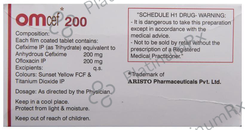 Omcef 200/200mg Tablet 10s