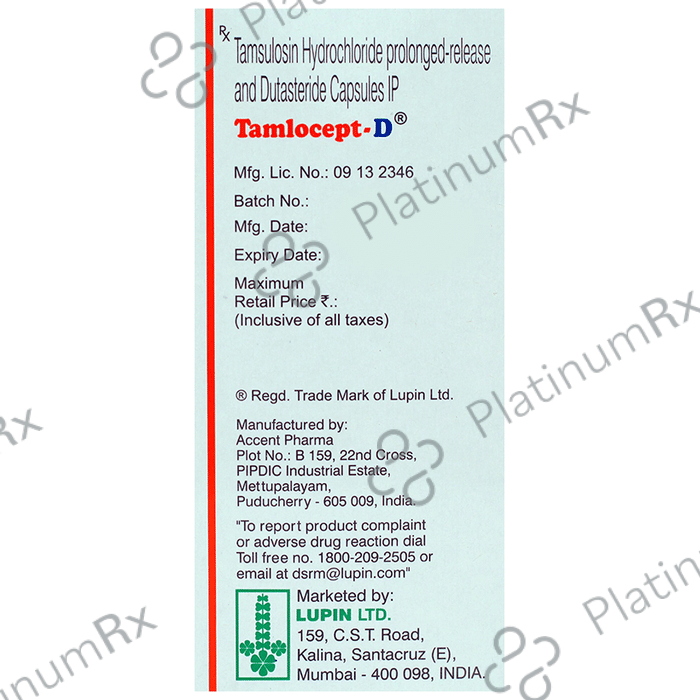 Tamlocept D 0.5/0.4mg Capsule PR 15s