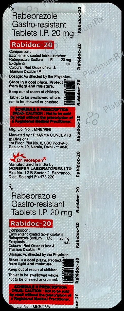 Rabidoc 20mg Tablet 10s
