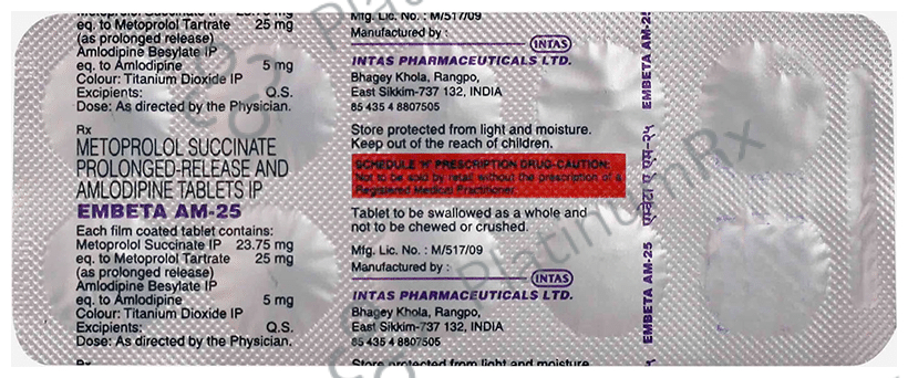 Embeta AM 5/23.75mg Tablet PR 10s