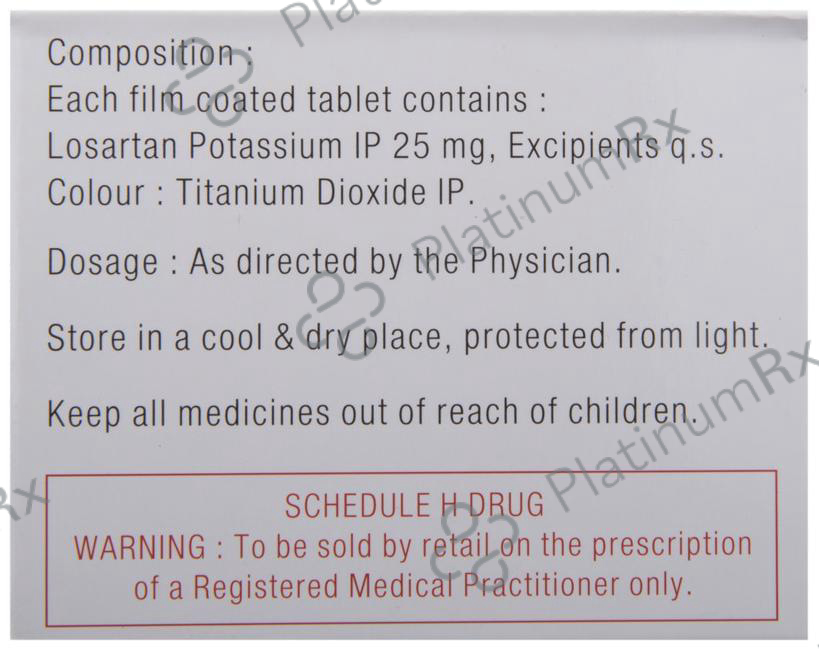Losar 25mg Tablet 15s