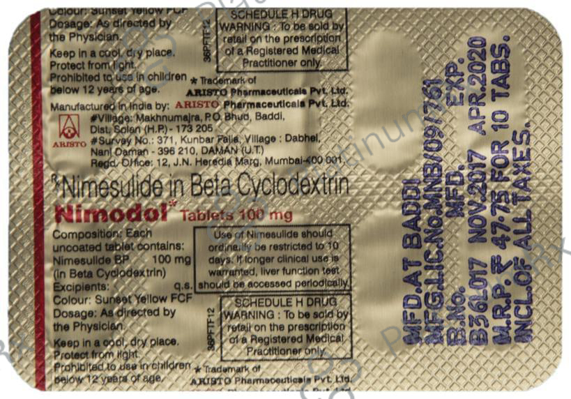 Nimodol 100mg Tablet 10s