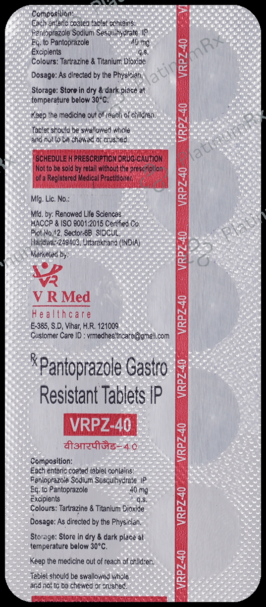Vrpz 40mg Tablet