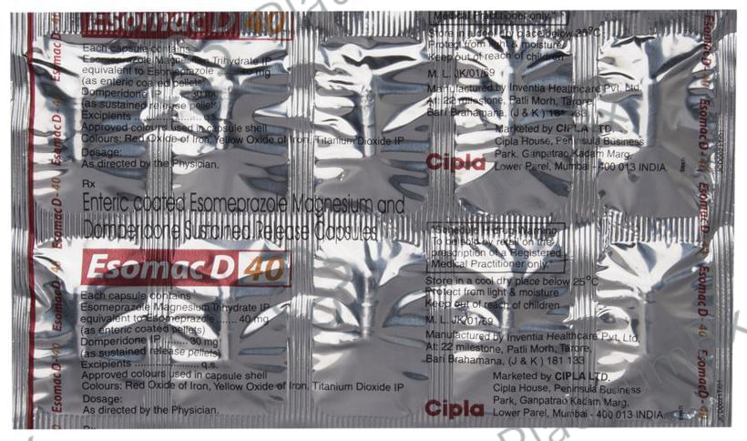 Esomac D 40/30mg Capsule SR 10s