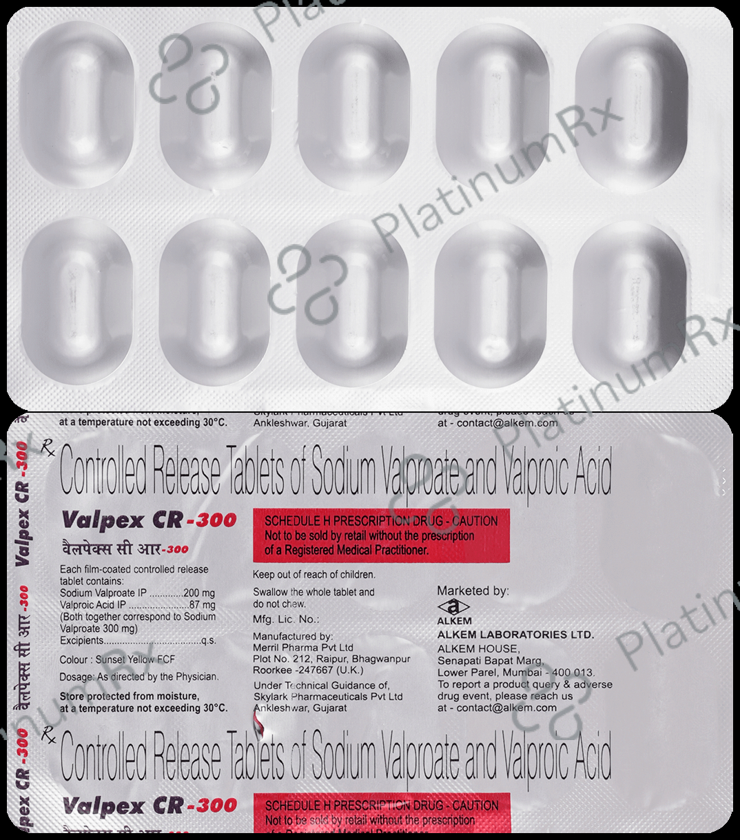 Valpex 300mg Tablet CR 10s