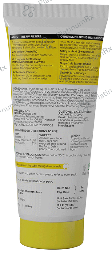 Sun Scoop Oil Control Gel Sunscreen SPF 50 PA++++