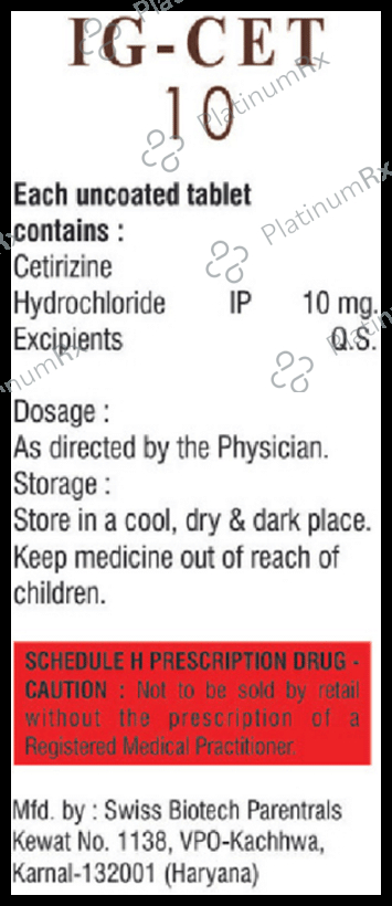 IG-Cet 10 Tablet