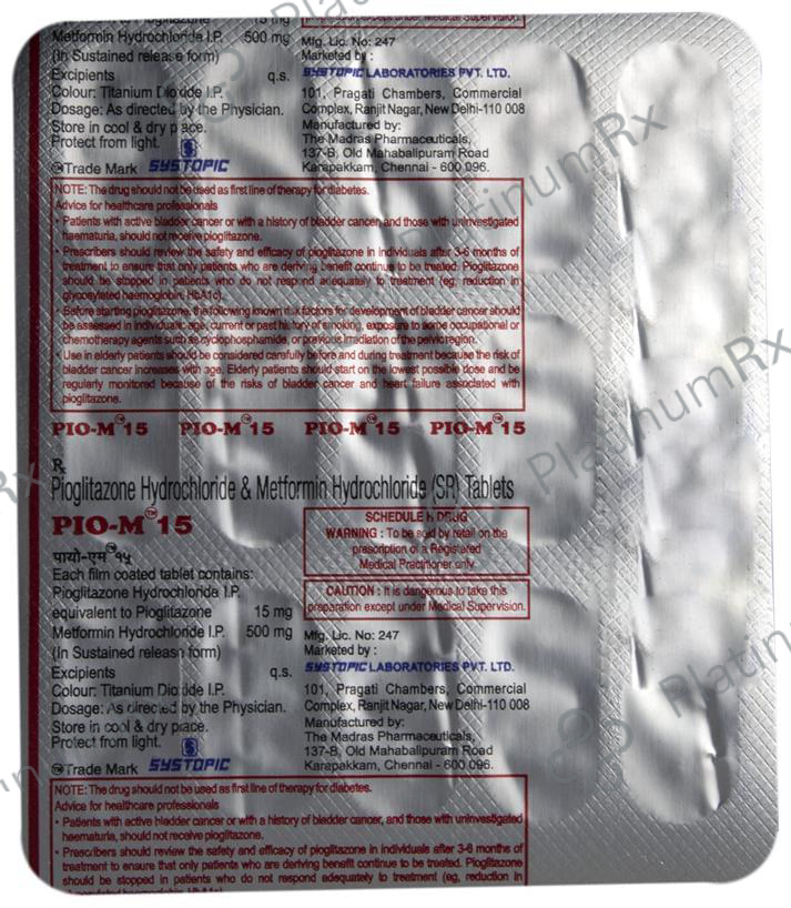 Pio M 15mg Tablet SR 15s