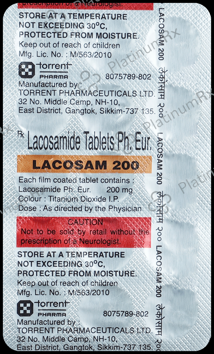 Lacosam 200mg Tablet 15s